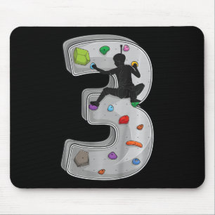 3 Year Old Rock Climbing 3rd Birthday Adventures C Mouse Pad