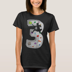 3 Year Old Rock Climbing 3rd Birthday Adventures C T-Shirt
