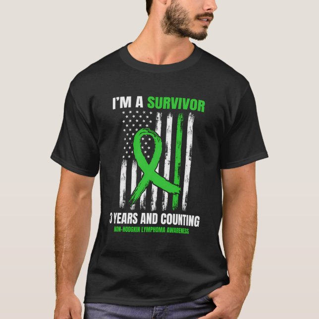 3 Years Cancer Free Non Hodgkins Lymphoma Survivor T-Shirt (Front)
