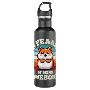 3 Years Of Being Awesome Hamster 3rd Birthday 710 Ml Water Bottle