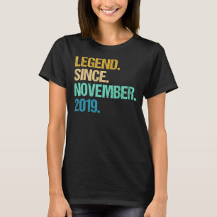 3 Years Old Awesome Since November 2019 3rd Birth T-Shirt