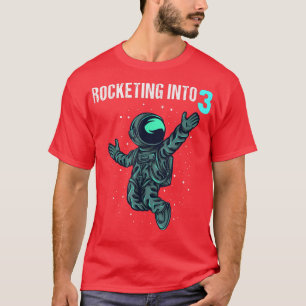 3 Years Old Birthday Boy Gifts Astronaut 3rd Birth T-Shirt