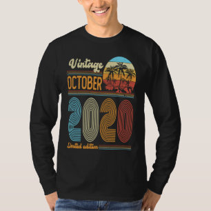 3 Years Old Birthday Vintage October 2020 Girls B T-Shirt