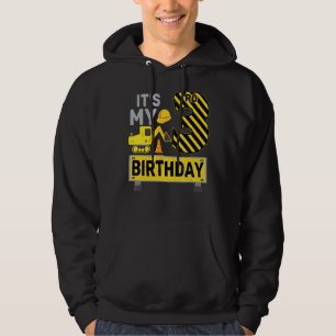 3 Years Old Boy It's My 3rd Birthday Construction Hoodie