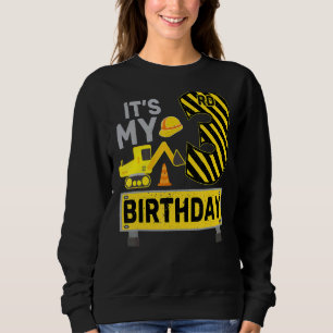 3 Years Old Boy It's My 3rd Birthday Construction  Sweatshirt