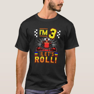 3 Years Old Formula Race Car 3rd Birthday T-Shirt
