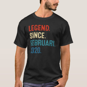 3 Years Old Gift 3rd Birthday Boy Legend Since Feb T-Shirt