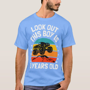 3 Years Old Happy Birthday Shirt Monster Truck Kid
