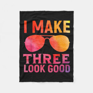 3 Years Old Kids Birthday Quote Graphics Funny 3rd Fleece Blanket
