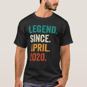 3 Years Old Legend Since April 2020 3rd Birthday T-Shirt