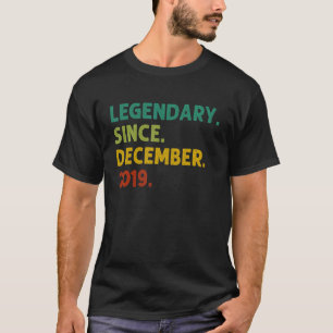 3 Years Old Legend Since December 2019 3rd Birthd T-Shirt