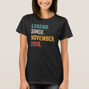 3 Years Old  Legend Since November 2019 3rd Birthd T-Shirt