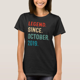 3 Years Old  Legend Since October 2019 3rd Birthda T-Shirt