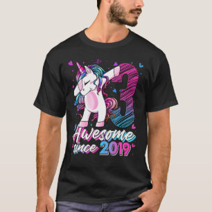 3 Years Old  Unicorn Dabbing 3rd Birthday Girl Uni T-Shirt