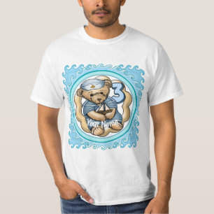 3 Yr Old Sailor Bear Birthday t-shirt