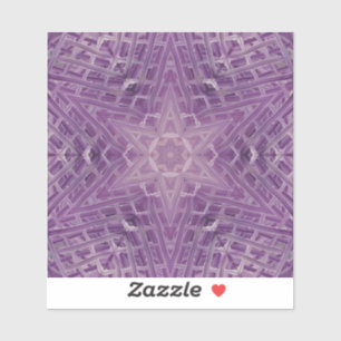 3A Unique Colorful Purple White Star Mandala