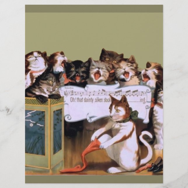 3abfunny cats vintage singing cats fun (Front)