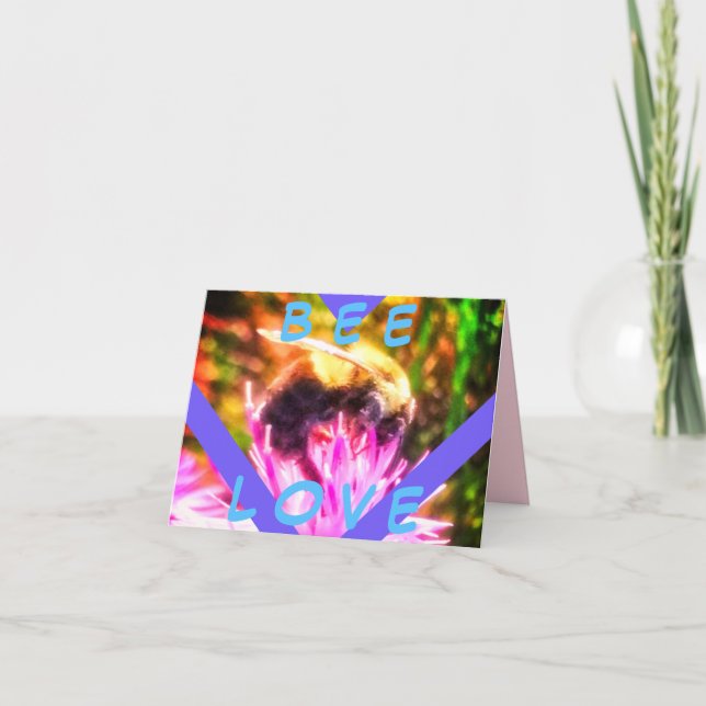 3BEE LOVE SMALL GREETING CARD (Front)