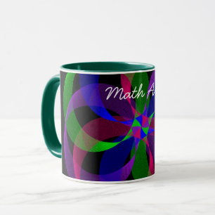 3D 2D Hybrid Geometric Coffee Mug