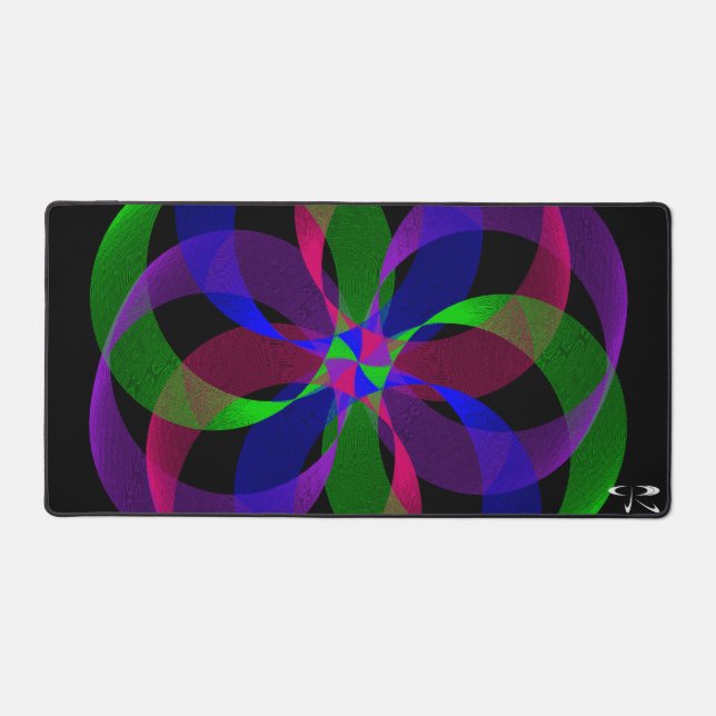 3D 2D Hybrid Geometric Mouse Pad Mat (Front)
