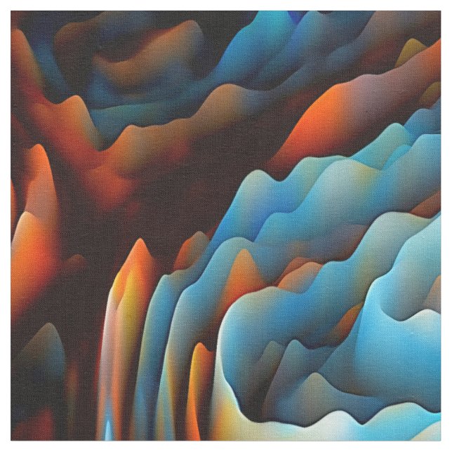 3D Abstract Art 20A-20B Options Custom Fabrics Fabric (Close Up)