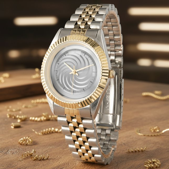 3D Abstract Geometric Illusion Modern Art Wristwat Watch (Creator Uploaded)