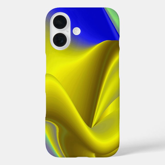 3D Abstract in Gold Yellow Blue Green Case-Mate iPhone Case (Back)