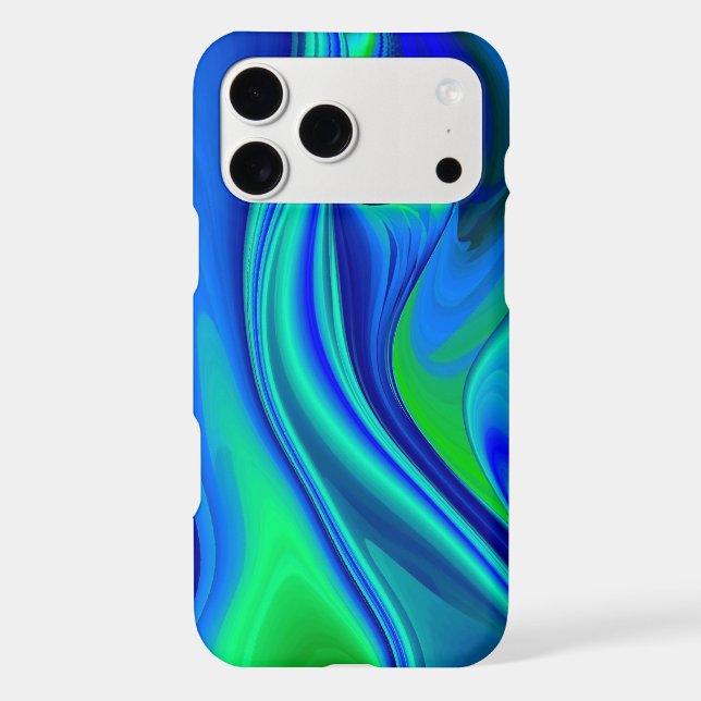 3D Abstract in green blue purple (Back)