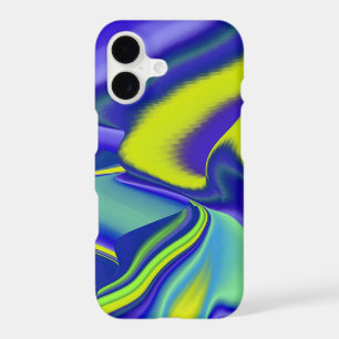 3D Abstract in green blue purple