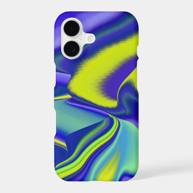 3D Abstract in green blue purple (Back)