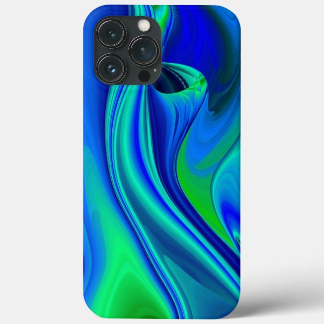 3D Abstract in green blue purple Case-Mate iPhone Case (Back)