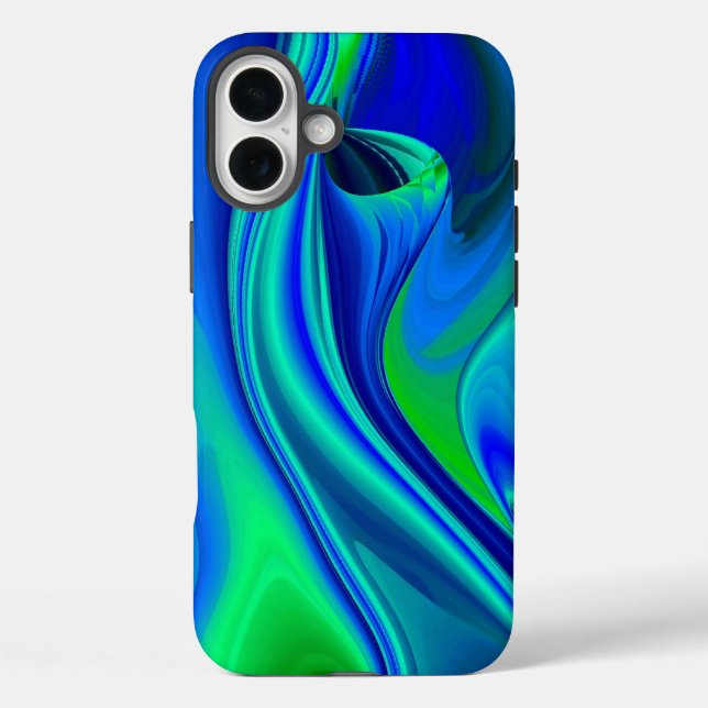 3D Abstract in green blue purple Case-Mate iPhone Case (Back)