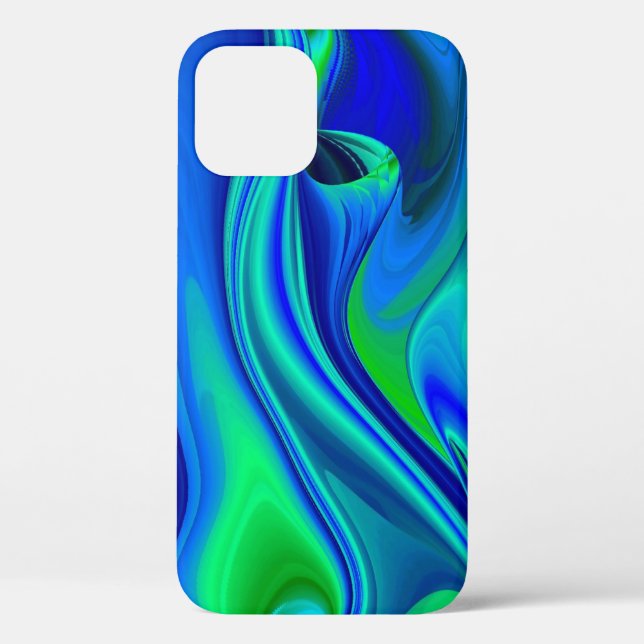 3D Abstract in green blue purple Case-Mate iPhone Case (Back)