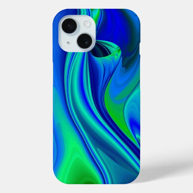 3D Abstract in green blue purple Case-Mate iPhone Case (Back)