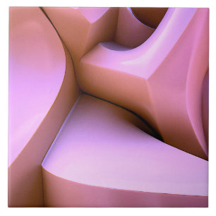3d abstract pink tile