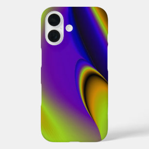 3D Abstract Rainbow Art iPhone 16 Case