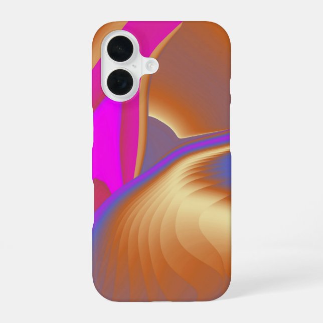 3D Abstract Rainbow Art iPhone 16 Case (Back)