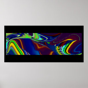 3D Abstract Rainbow Art Poster