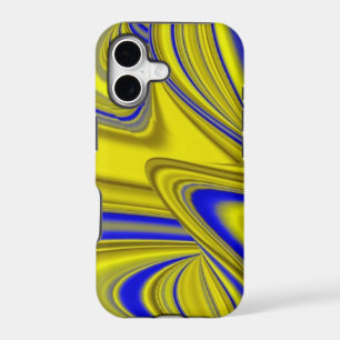 3D Abstract Rainbowart in Gold Yellow Blue