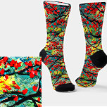 3d Acrylic Textured Paint Floral Painting Socks<br><div class="desc">3d Acrylic Textured Paint Floral Painting Socks  - - Images are mirrored for symmetry when being worn - - see more great sock designs in my store.</div>