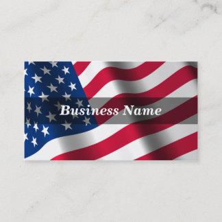3D American Flag (True Colours) Business Card