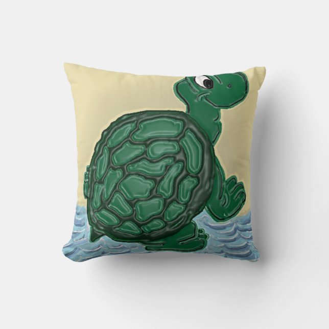 3D Animated Turtle Cushion (Front)
