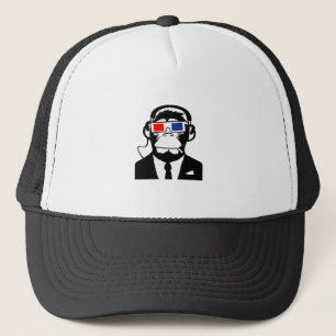3D Ape Monkey Club Electro Motive Headphones Trucker Hat