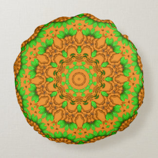 3D Art Mandala Round Throw Pillow