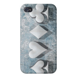 3D Artwork "Poker Suits" Case For The iPhone 4