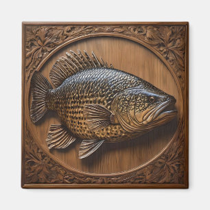 3D Australian Murray Cod Textured Print, Magnet