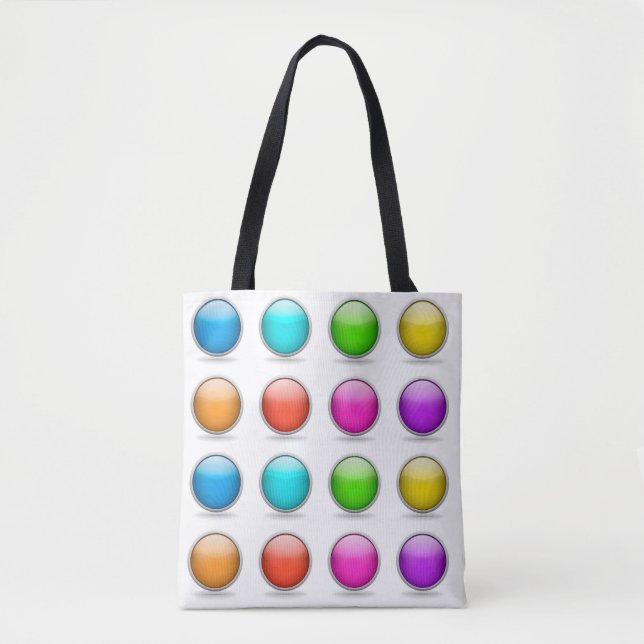 3D Balls Buttons Funny Joke Trick Tote Bag (Front)