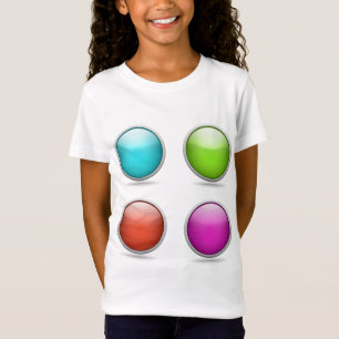 3D Balls Buttons Girl Chest Tee Funny Joke