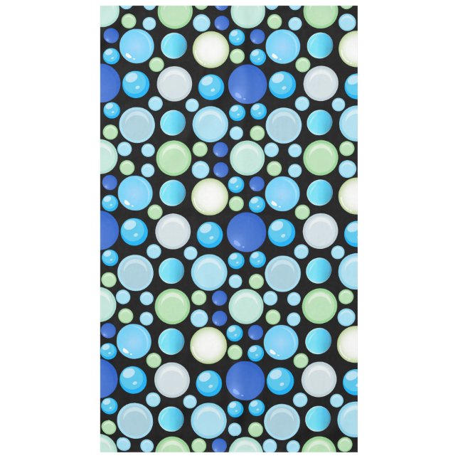 3D Balls Pattern.01.b Black BG Tablecloth (Front)
