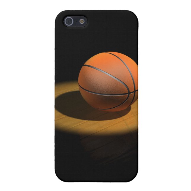 3d Basketball in Spotlight iPhone Case (Back)